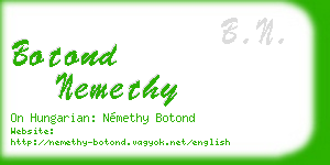 botond nemethy business card