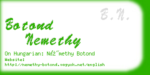 botond nemethy business card